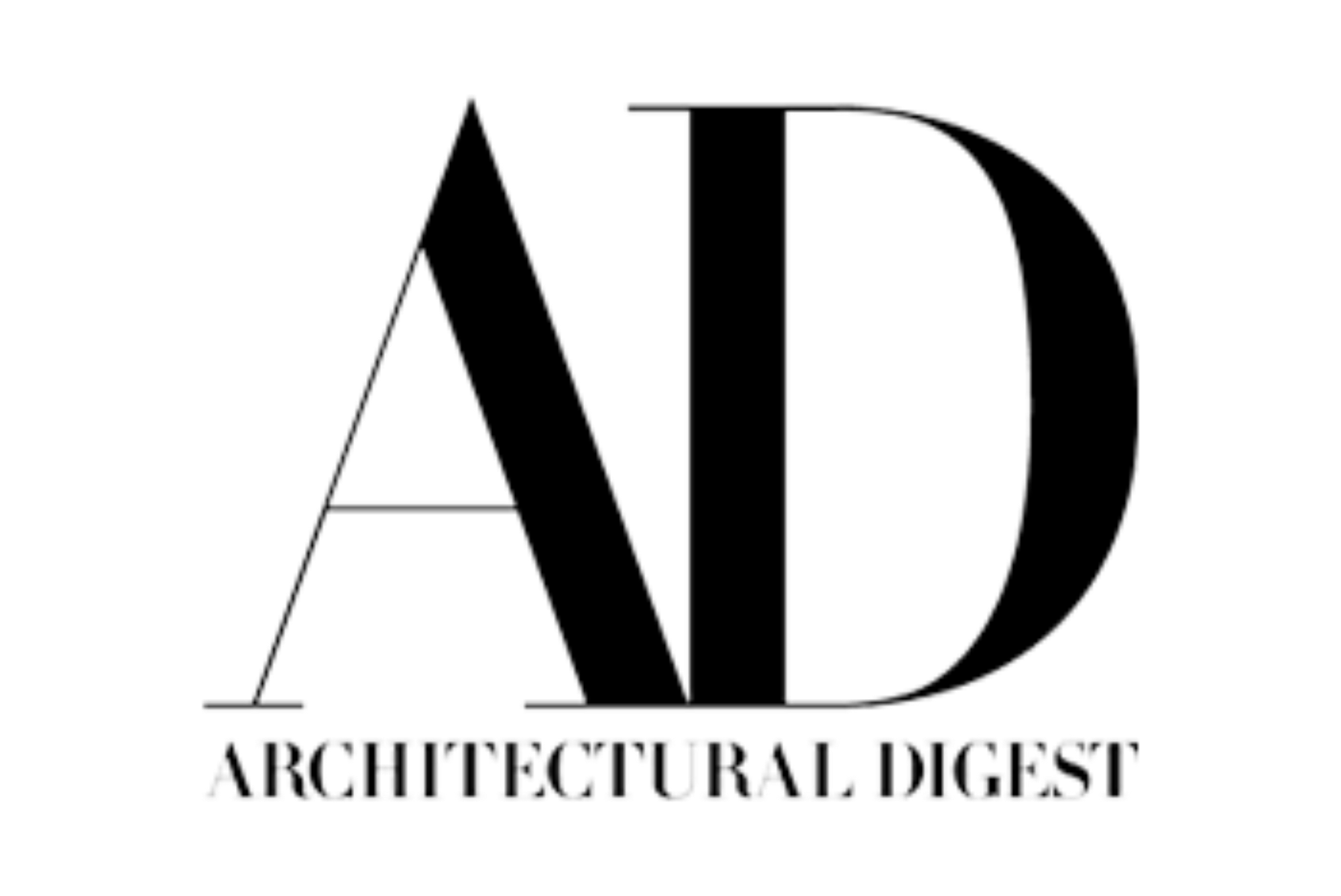 Architectural Digest logo with 'AD' in black on a white background
