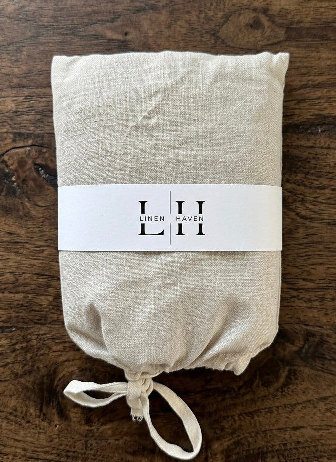 European Flax Linen Pillowcase Set in Natural